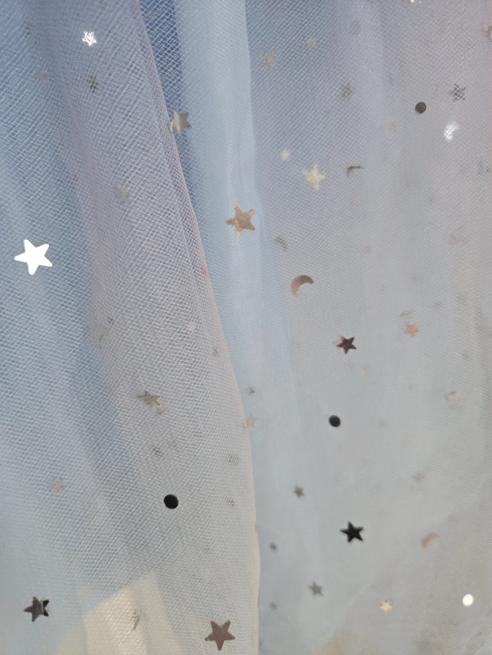 lilt White Sequin & Light Blue Star Tulle Unicorn Dress, Sleeveless, Twirly, 7/8